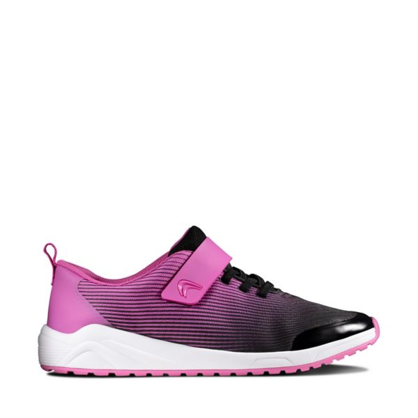 Clarks Girls Aeon Pace Youth Trainers Pink | CA-5834721